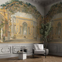 Carta da parati Porticato sul giardino - soggiorno