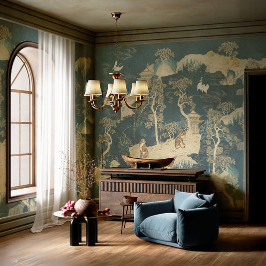 Carta da parati Toile orientale - soggiorno