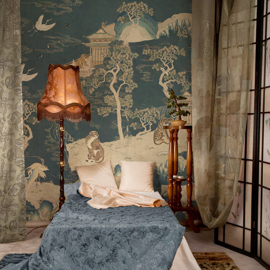 Carta da parati Toile orientale - camera da letto