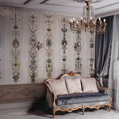 Carta da parati Boiserie Grotesque - soggiorno
