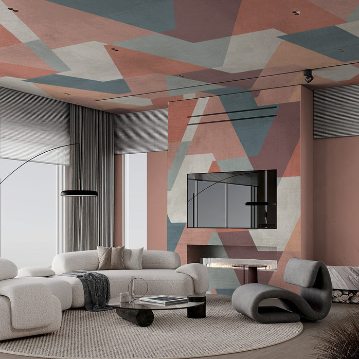 Carta da parati Cretto colorato - soffitto, soggiorno