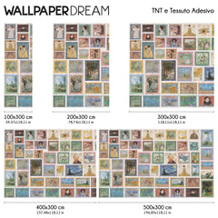 Carta da parati Collezione di francobolli