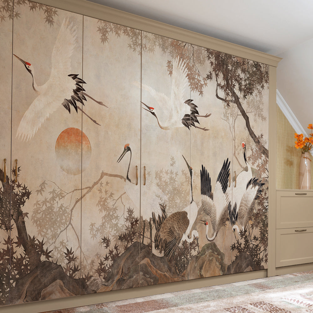 Carta da parati Bosco degli aironi - mobili