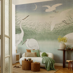 Carta da parati Aironi in volo - soggiorno