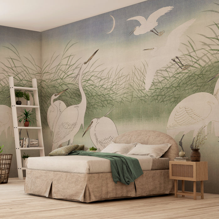 Carta da parati Aironi in volo - camera da letto