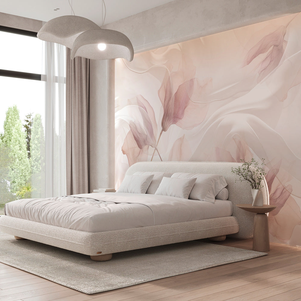 Carta da parati Ciclamini - camera da letto