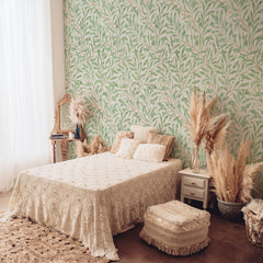 Carta da parati Sempreverde di Morris - camera da letto