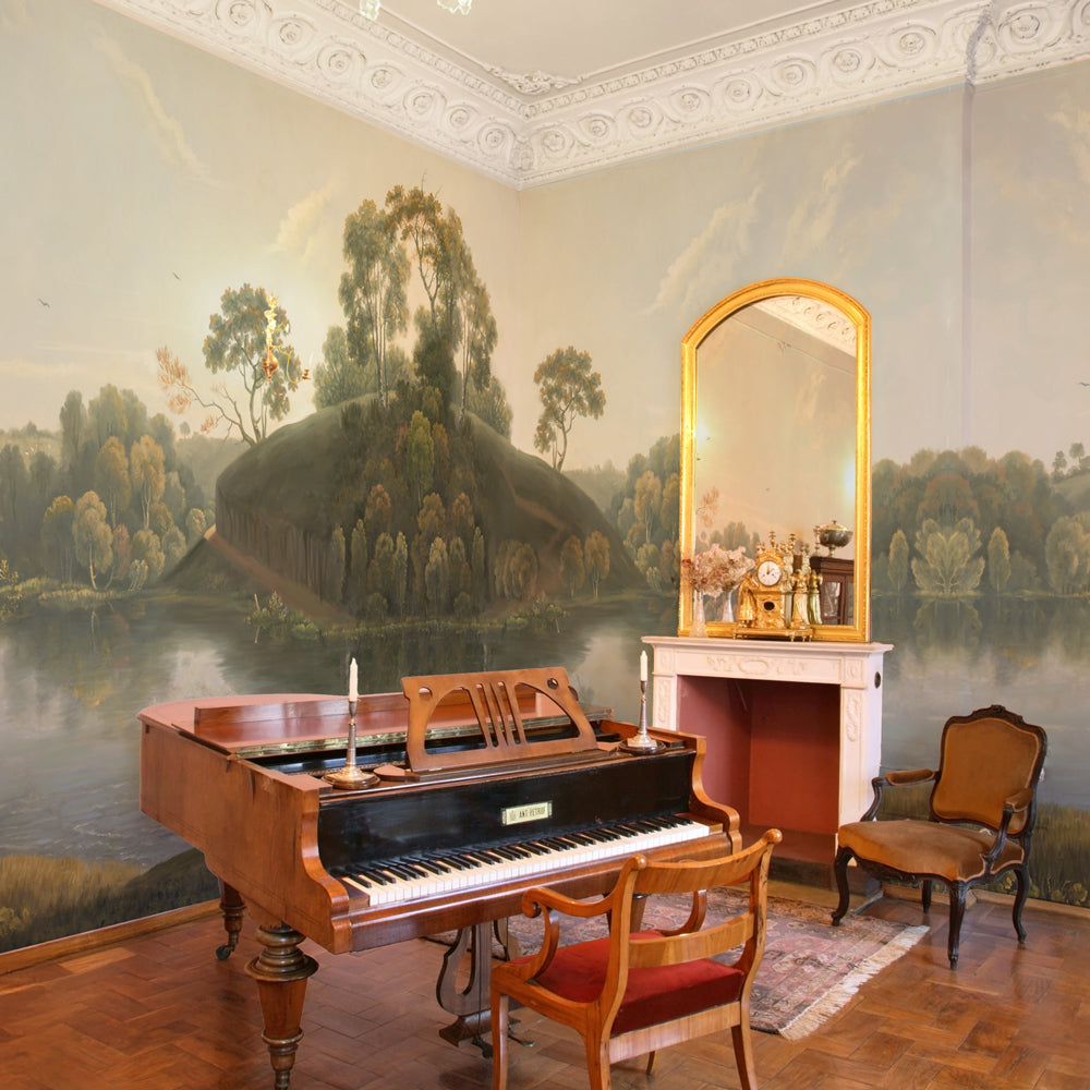 Carta da parati Vista sul lago - soggiorno