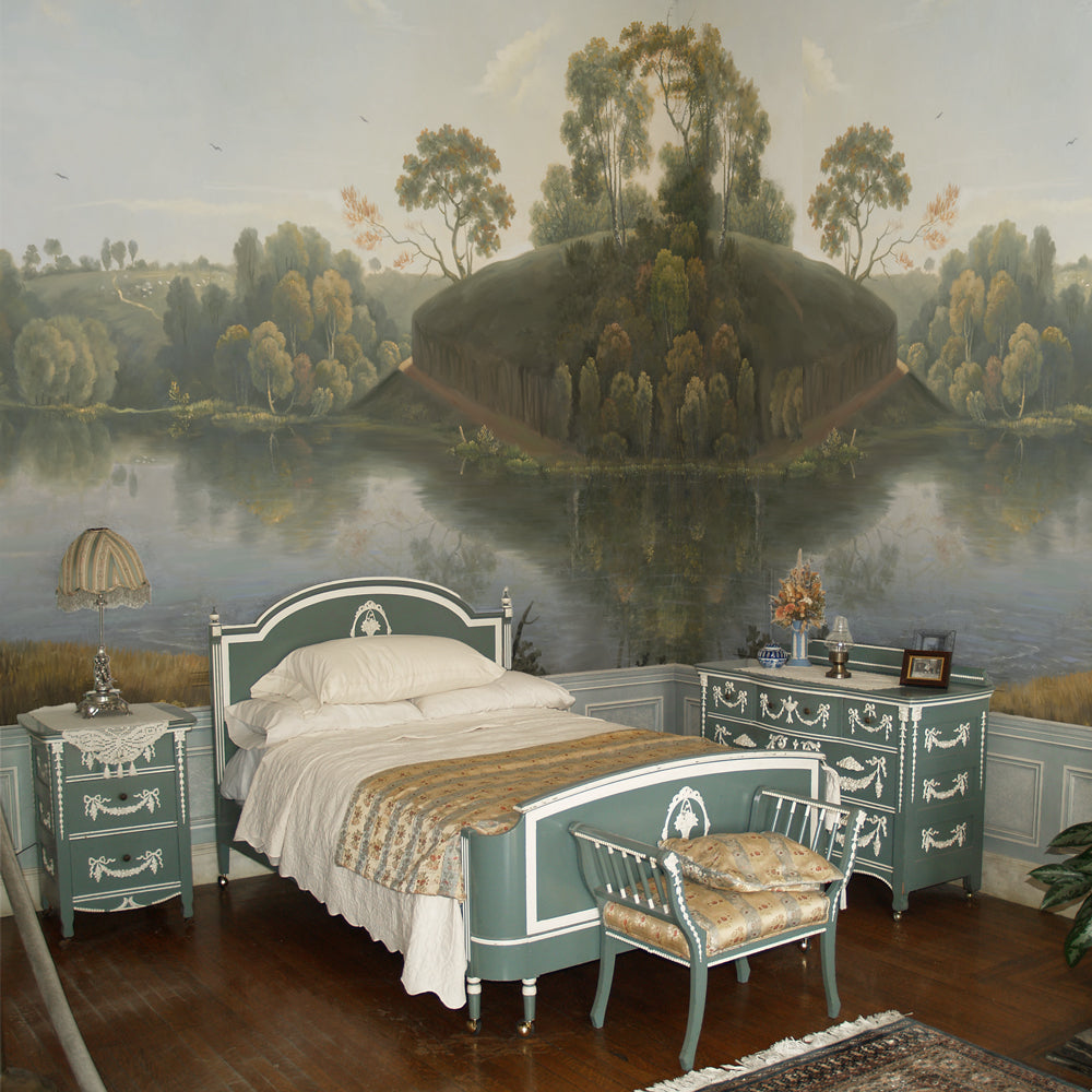 Carta da parati Vista sul lago - camera da letto