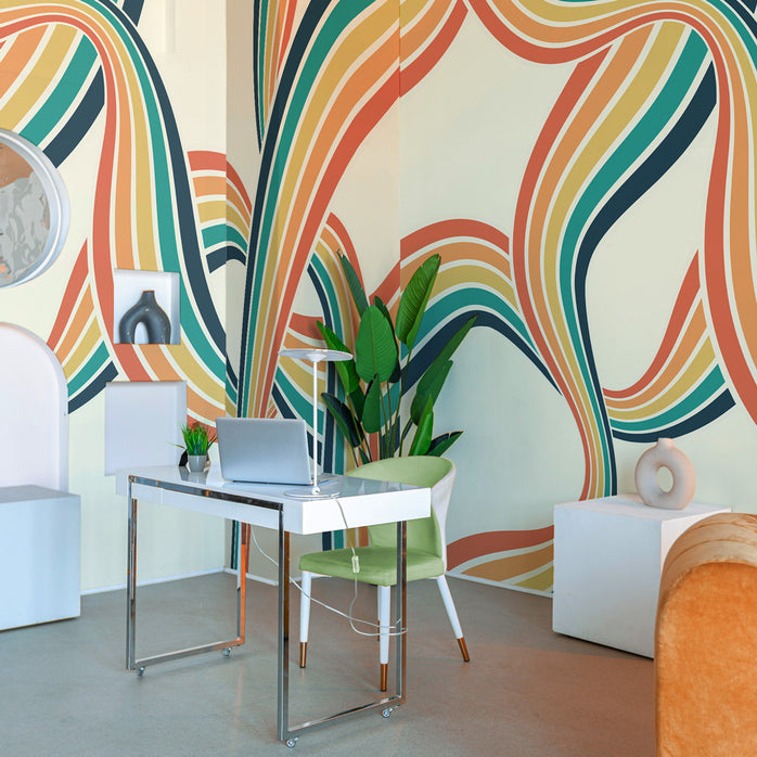 Carta da parati Tracciati colorati - ufficio