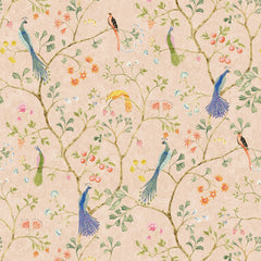 Carta da parati Chinoiserie con uccellini