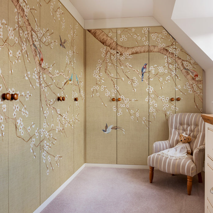 Carta da parati Fiori di neve - mobili