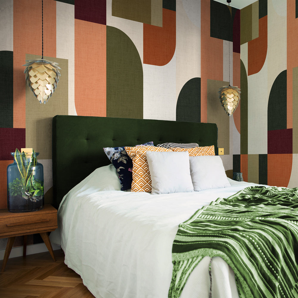 Carta da parati Tessere moderne - camera da letto