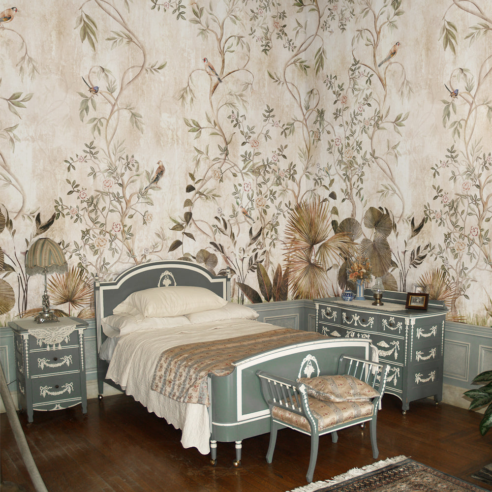 Carta da parati Chinoiserie Vintage - camera da letto
