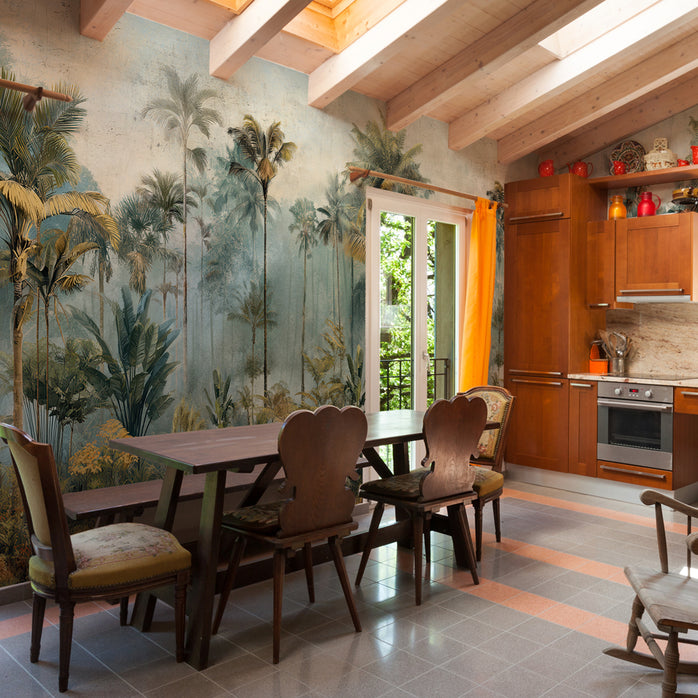 Carta da parati Paradiso selvaggio - cucina, sala da pranzo