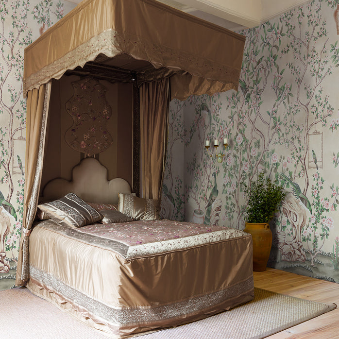 Carta da parati Voliera chinoiserie - camera da letto