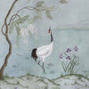 Behang kraanvogel op het meer
