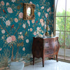 Carta da parati Chinoiserie ottanio - soggiorno