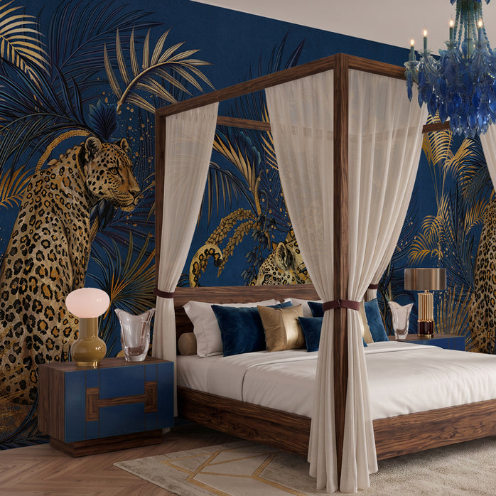 Carta da parati Eleganza felina - camera da letto