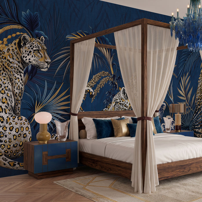 Carta da parati Eleganza felina - camera da letto