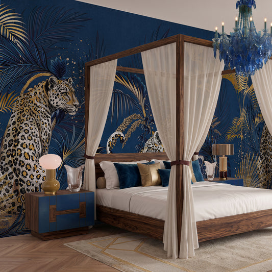Carta da parati Eleganza felina - camera da letto