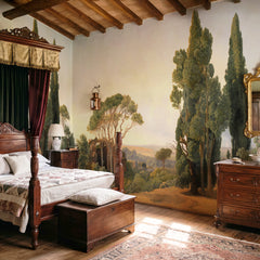 Carta da parati Bosco romano - camera da letto