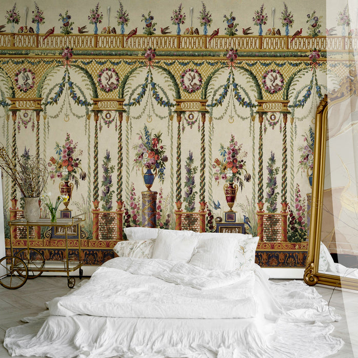 Carta da parati Portico fiorito - camera da letto