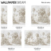 Tropical Engraving Wall Mural