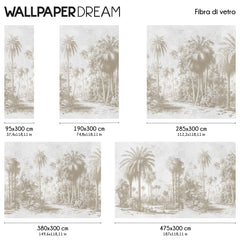 Tropical Engraving Wall Mural