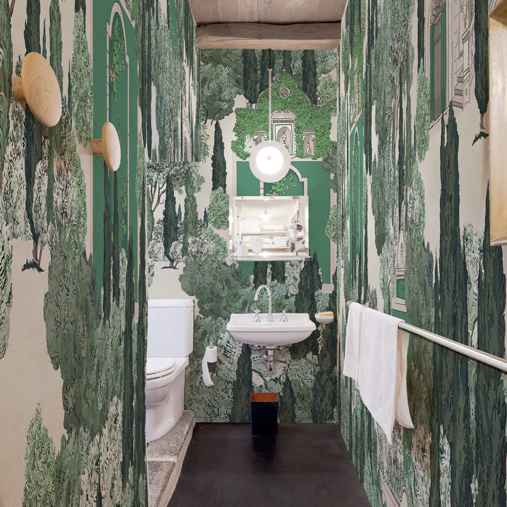 Carta da parati La villa - bagno