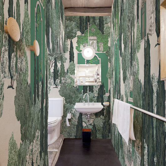 Carta da parati La villa - bagno