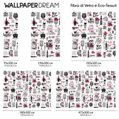 Carta da parati Aforismi Vino dimensioni Fibra di vetro