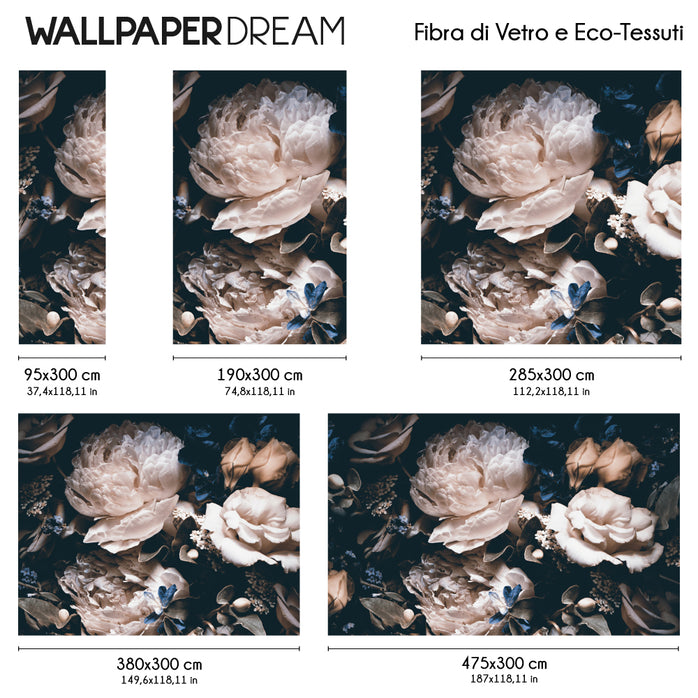 Carta da parati Bouquet di peonie dimensioni Fibra di Vetro