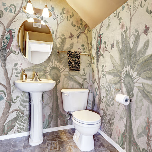 Carta da parati Tropical birds - Bagno