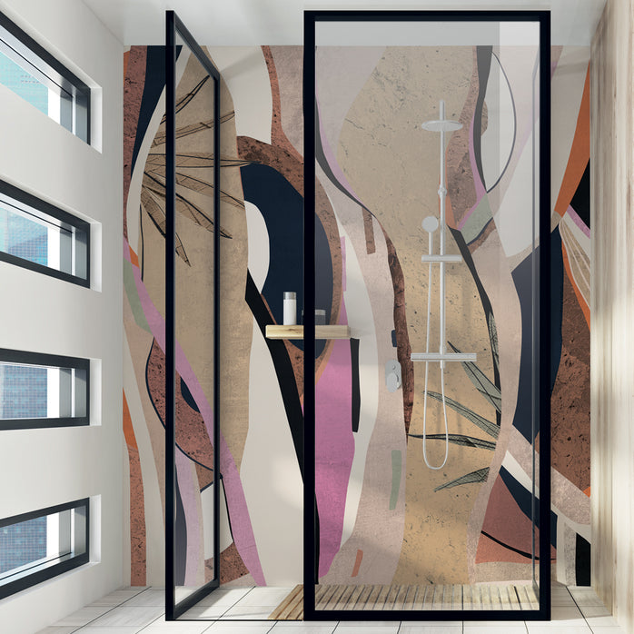 Carta da parati Natura astratta box doccia