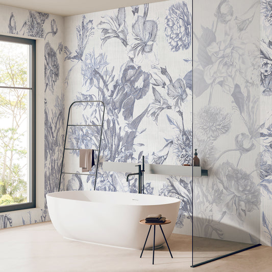 Carta da parati Sinfonia - bagno, box doccia