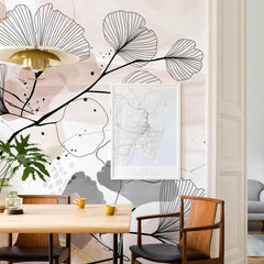 Fiberglass Wallpaper Floral lines