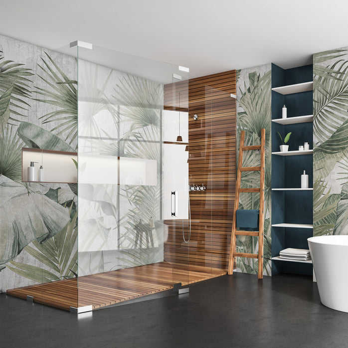 Carta da Parati Foresta Nebbiosa - box doccia