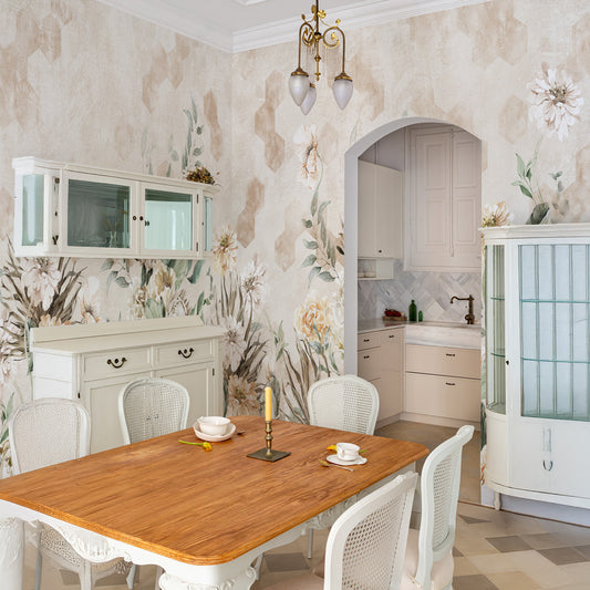 Carta da parati Giardino geometrico - cucina