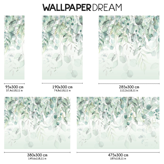 Carta da parati Fronde Pendenti dimensioni