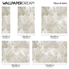 Carta da parati Geometric Palm Dimensioni Fibra Vetro