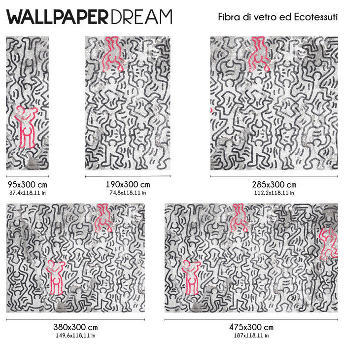 Carta da parati Doodle Delight dimensioni fibra di vetro