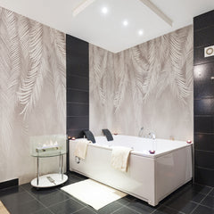 Carta da parati Chic Palms - bagno