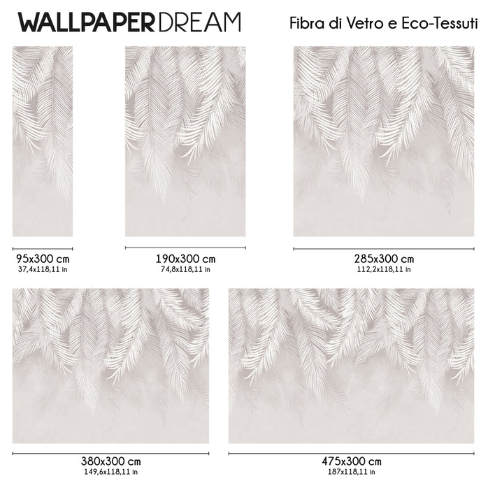 Carta da parati Chic Palms - dimensioni Fibra di Vetro
