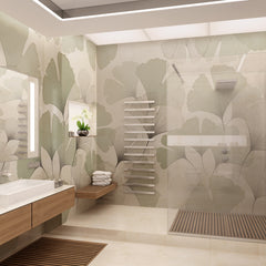 Carta da parati Ginko Essential Salvia - Bagno | verde