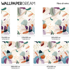 Fiberglass Wallpaper Abstract peonies