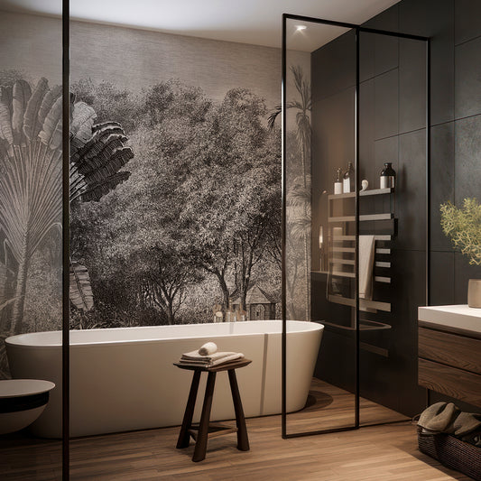 Carta da parati Giungla Africana - bagno