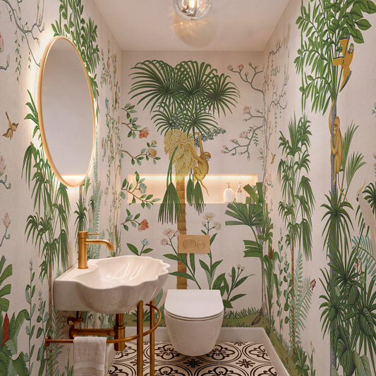 Carta da parati Giardino delle delizie - bagno, hotel