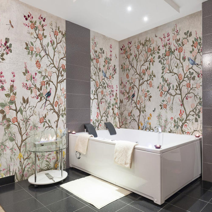 Carta da parati Roseto d'Oriente - bagno