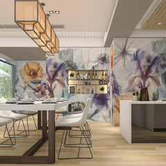 Carta da parati Flora eterea - sala da pranzo